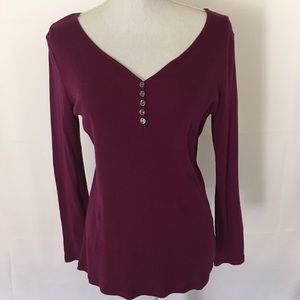 New York & Company Long Sleeve Shirt L